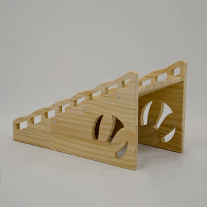 wooden castle ramp for rabbits