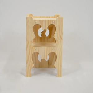 wooden bunny castle tower front view