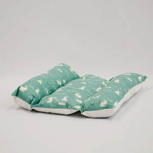 green bunny snuggle bed