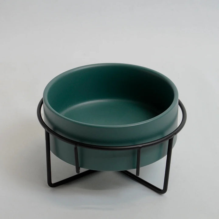 Green single rabbit drinking bowl steel stand