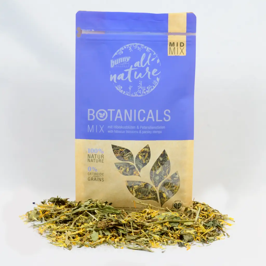 Bunny Nature dried herb Mix with hibiscus blossoms and parsley stems