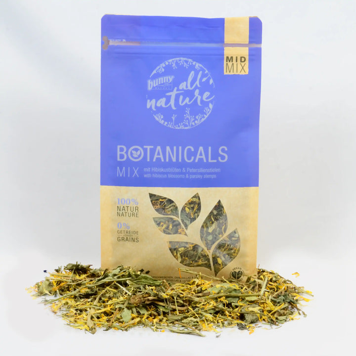 Bunny Nature Botanicals Mix with hibiscus blossoms and parsley stems