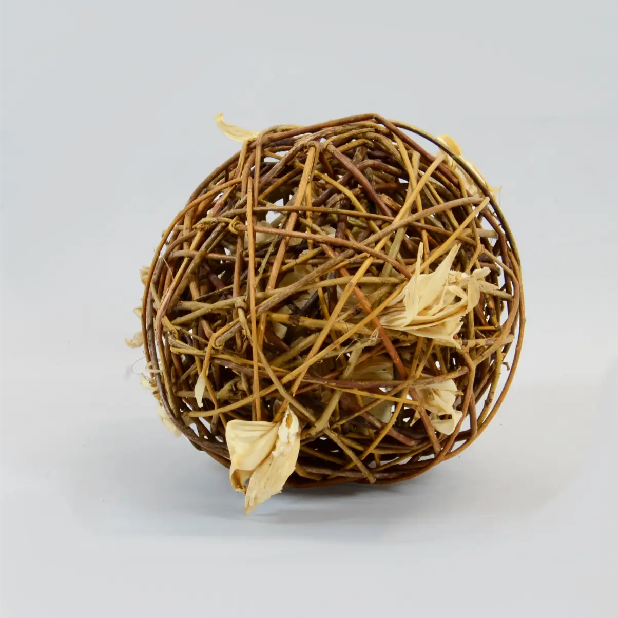 Rabbit toy willow ball with banana leaves