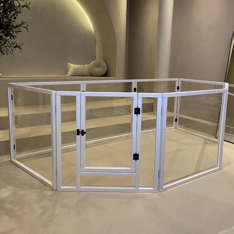 white wooden bunny playpen 8 panels