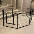 black metal indoor rabbit playpen