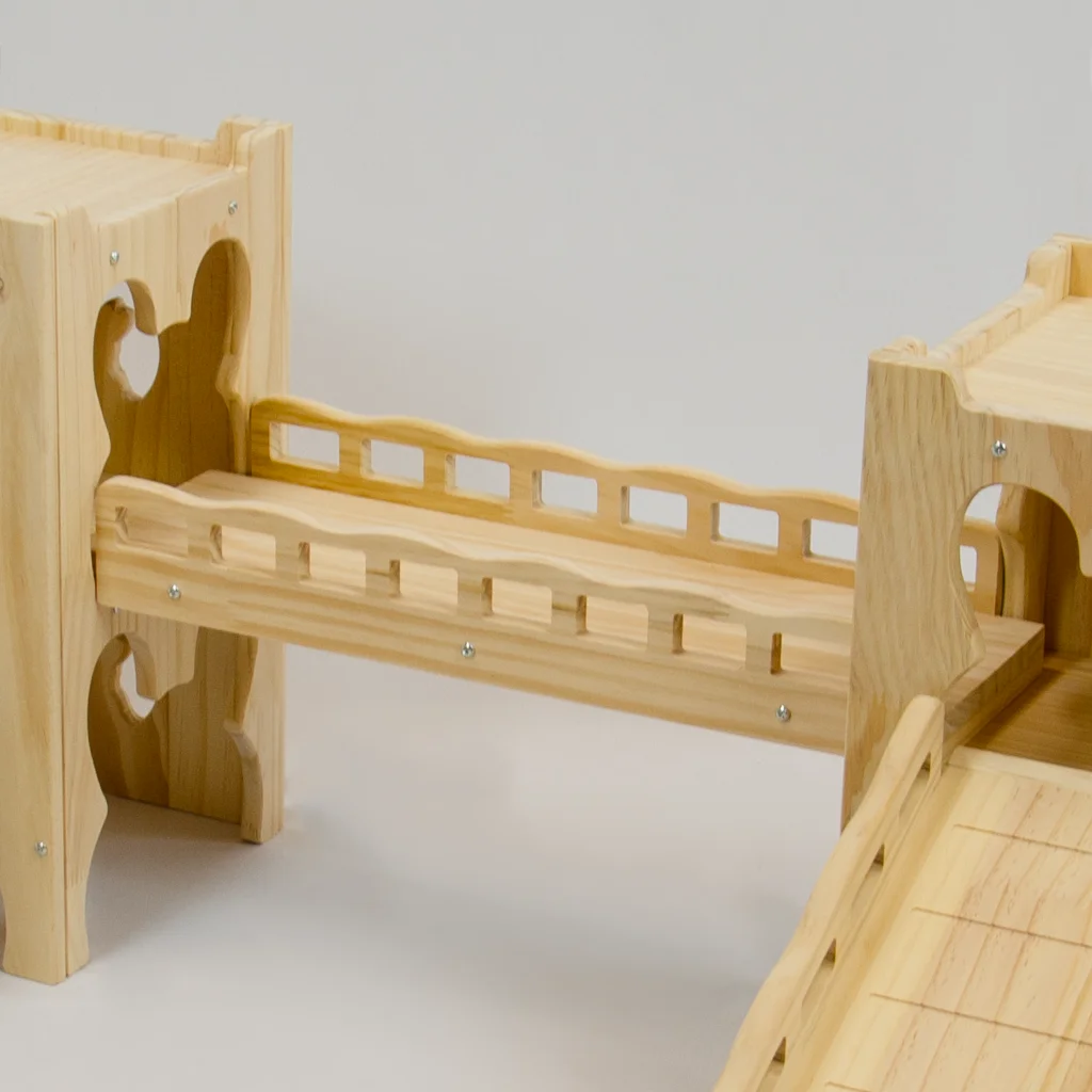 wooden bridge for a bunny castle