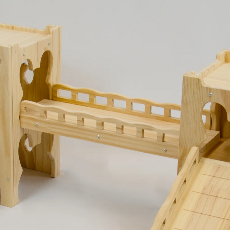 wooden bridge for a bunny castle