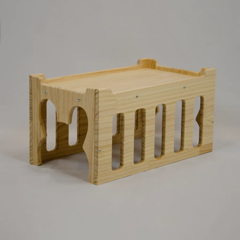 wooden tunnel for bunnies