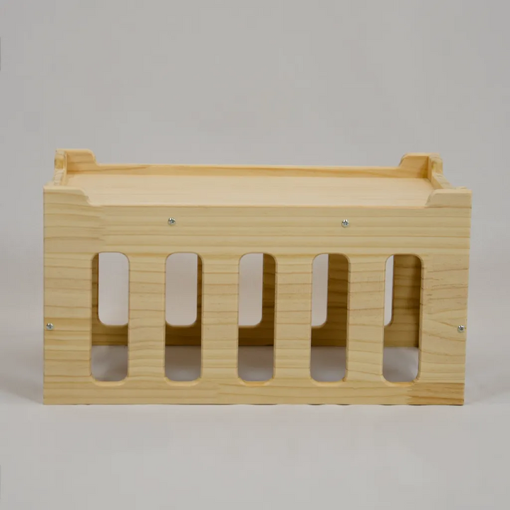 wooden bunny castle tunnel