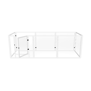 Indoor wooden rabbit playpen with plexiglass